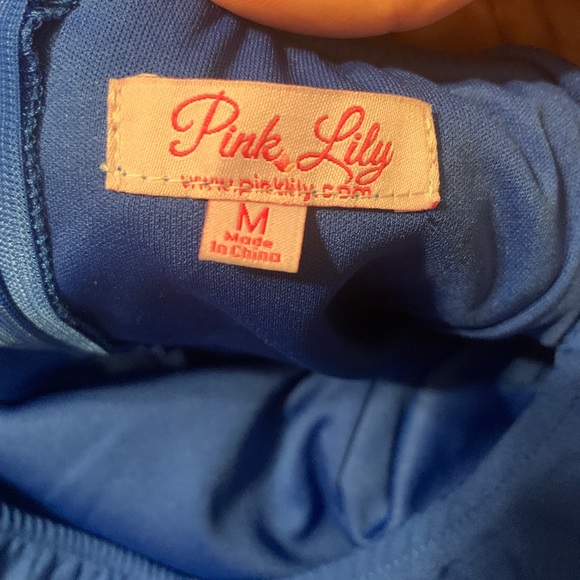 Pink lily royal blue dress - Picture 2 of 2